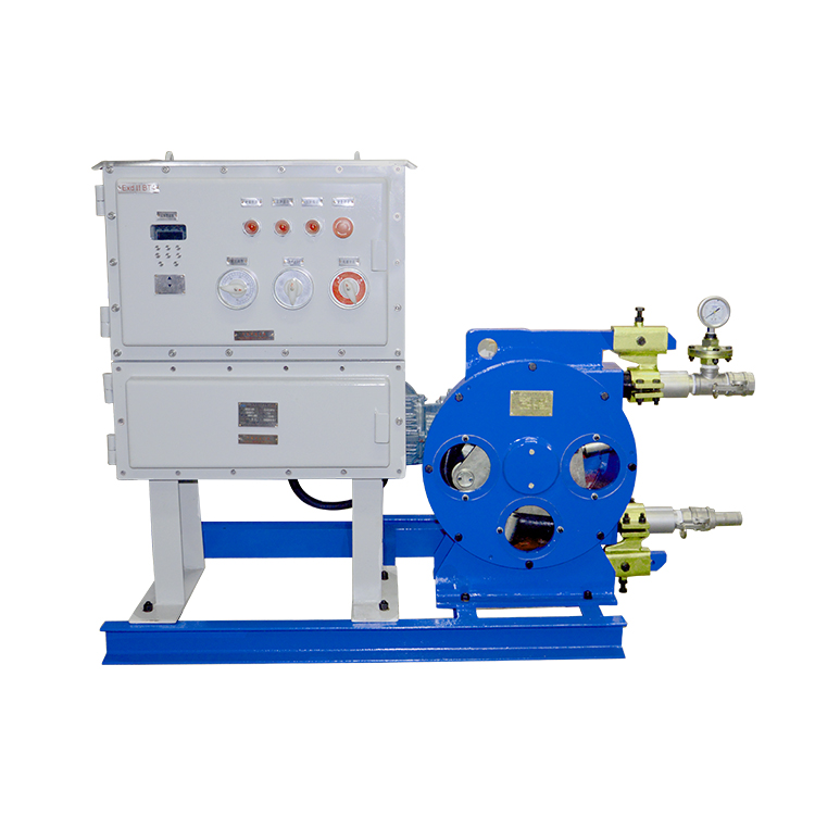 Hose squeeze pump for mining project