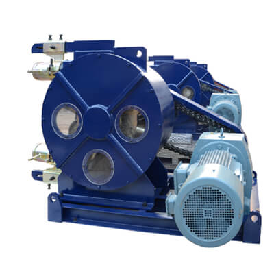 Peristaltic pump for pumping heavy concrete mix